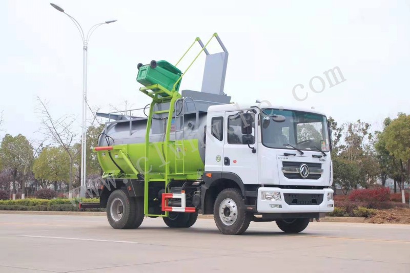 東風(fēng)D9型10方餐廚垃圾車  圓罐餐廚垃圾車報價