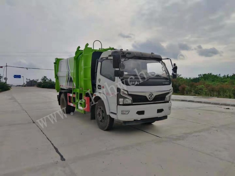 10方掛桶垃圾車  東風(fēng)大多利卡10方掛桶垃圾車 國六掛桶垃圾車廠家